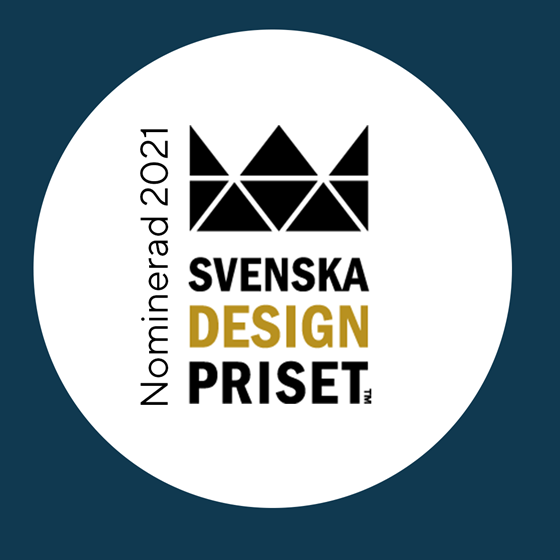 Bild på nomineringsknapp för Svenska Designpriset 2021