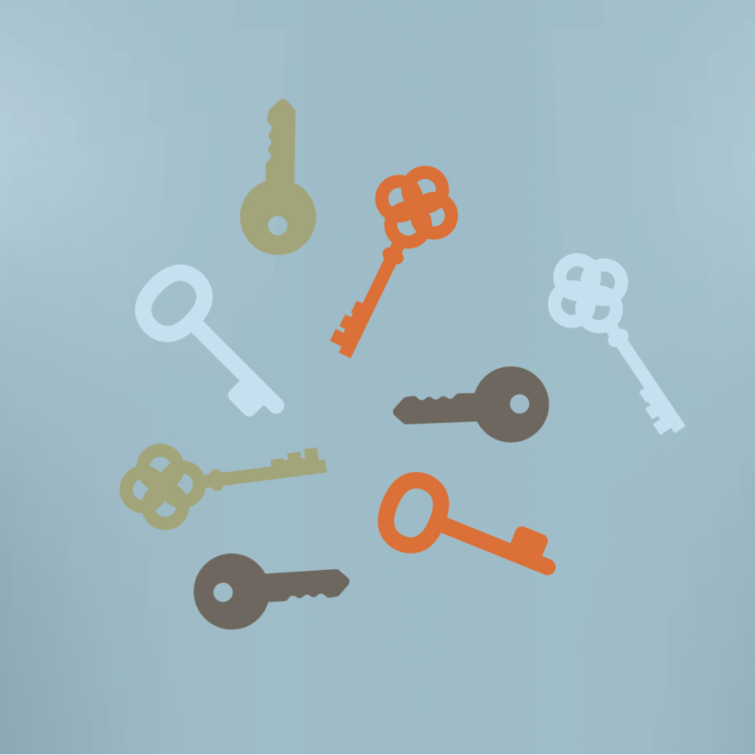 Vi ser en illustration för nycklar