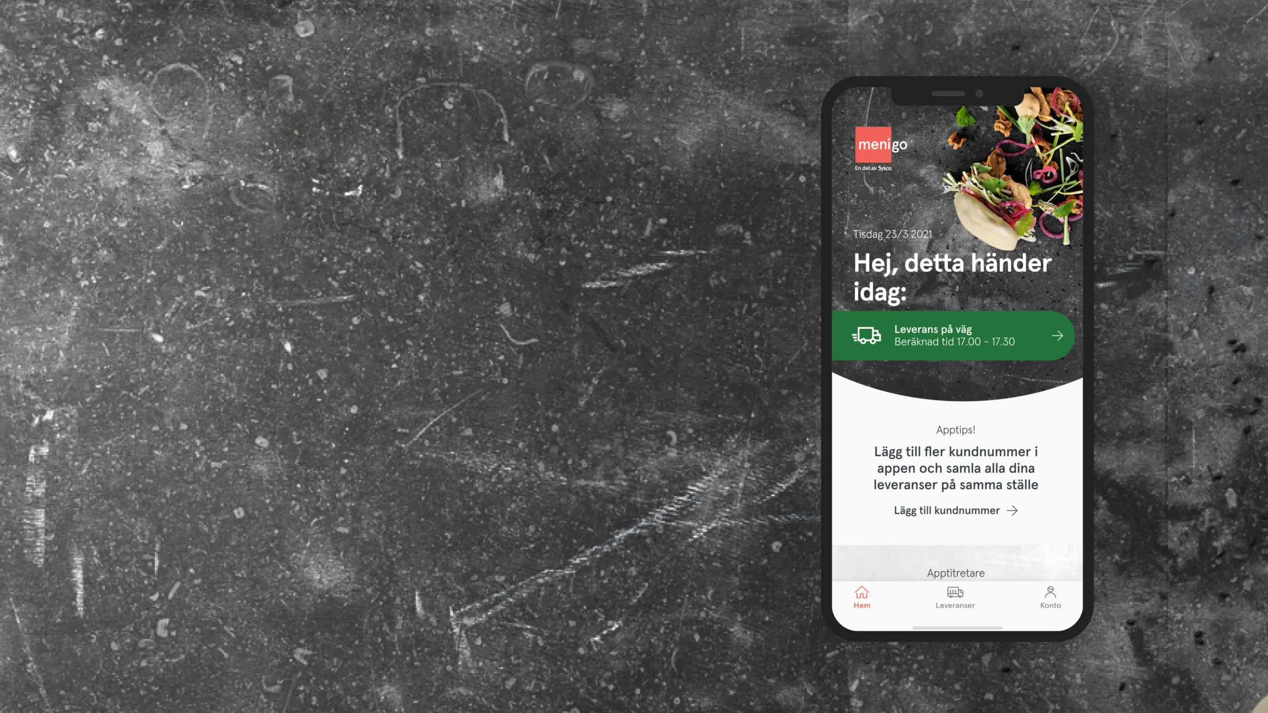 Menigos app som Antrop designat